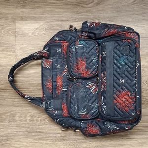 Lug Mini Puddle Jumper 2 crossbody/tote in fireworks navy NWOT